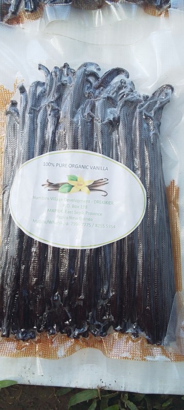 Vanilla Tahitensis "A" Grade 100 Organic Beans from Papua New Guinea