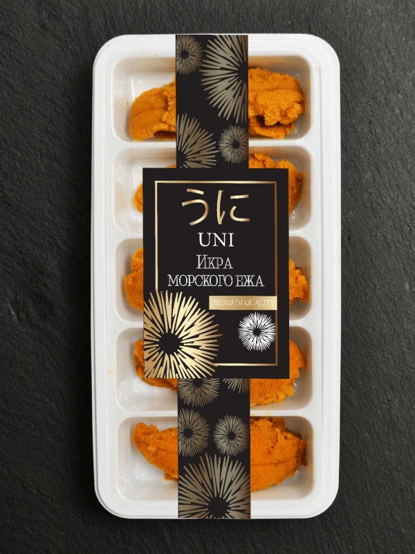 SEA URCHIN ROE (UNI) CHILLED in plastic tray from Russia