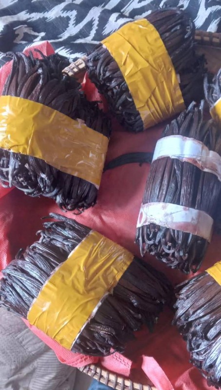 Dried vannila pods. from Tanzania
