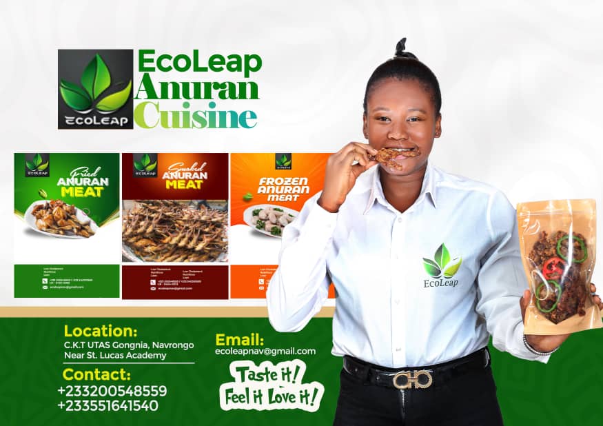 Kaki katak EcoLeap (beku, asap, goreng) from Ghana