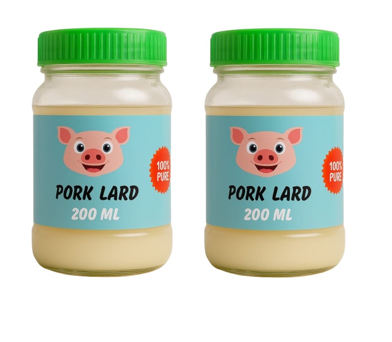 Schweineschmalz Öl, Reines Schweineschmalz 200ml | 100% natürlich & traditionell | Handgemacht von Anu’s Herbals from Britisches Territorium im Indischen Ozean