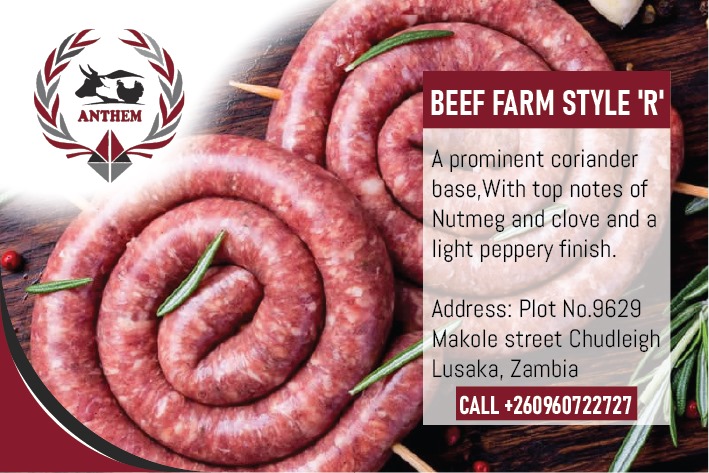 1. T-bone 2. Sosis sapi 3. Daging cincang 4. Sosis Hungaria 5. Daging babi 6. Daging kambing from Zambia