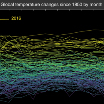 Global warming line chart