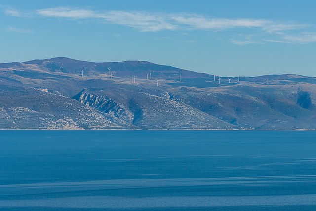 Wind farm near Senj, Croatia: Credit, Wikimedia Commons Wind farm in Croatia