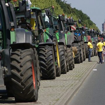 Tractor protest
