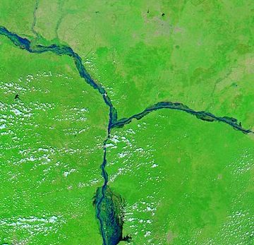 Farmland potential in Nigeria at confluence of Benue and Niger Rivers, Nigeria