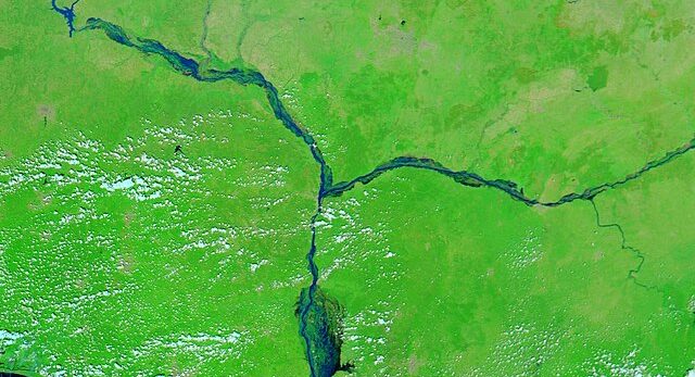 Farmland potential in Nigeria at confluence of Benue and Niger Rivers, Nigeria